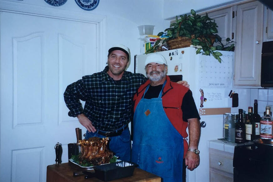 Marty and Buzz in the kitchen Marty and Buzz in the kitchen