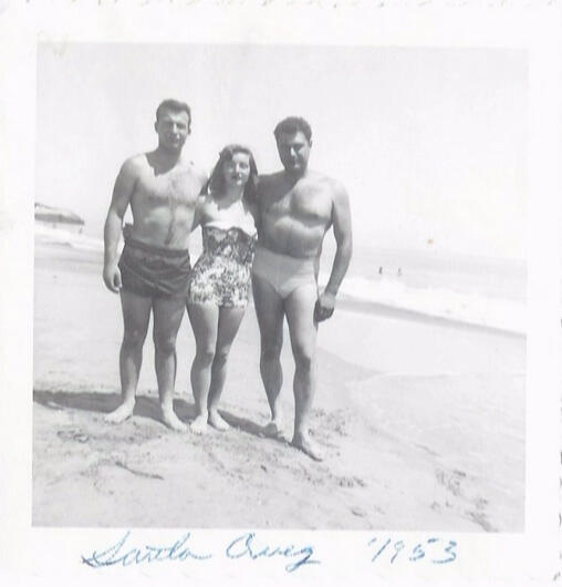 Marty-Shirlen-Uncle Murray on the beach Marty-Shirlen-Uncle Murray on the beach